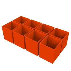Plastic Compartment – 54x54x63mm – Orange Plastic Compartment - 54x54x63mm - Orange