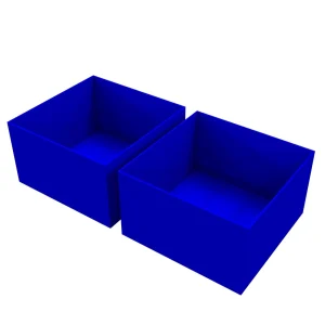 Plastic Compartment – 108x108x63mm – Blue Plastic Compartment - 108x108x63mm - Blue