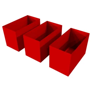 Plastic Compartment Deep – 66x128x82mm – Red Plastic Compartment Deep - 66x128x82mm - Red