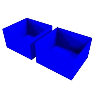 Plastic Compartment Deep – 128x134x82mm – Blue Plastic Compartment Deep - 128x134x82mm - Blue