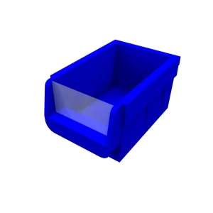 Medium Blue Bin with Clear Flap Medium Blue Bin with Clear Flap