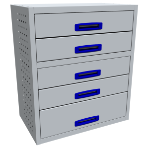 Drawer Cabinet – 760x460x875 – 4x 140, 1x 210mm Van Drawer Cabinets DEEP 760x875x460 4x140, 1x210 Drawers