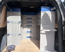 VK Ref: 2117 Rear Racking in a Vauxhall Combo L1. Suitable for an Air Conditioning company.